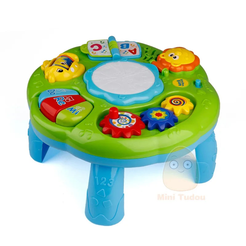 Table musicale jouets pour bébé Machine d'apprentissage jouet éducatif Table d'apprentissage musical jouet Instrument de musique pour enfant en bas âge 6 mois +