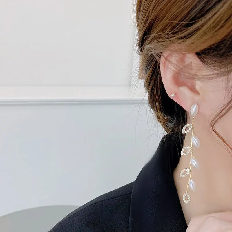 Boucles d'oreilles plaquées or véritable 14K, clous d'oreilles romantiques et élégants pour femmes, bijoux fins Glamour de qualité supérieure