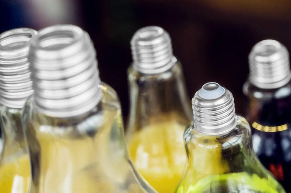 Bouteille d'eau créative d'été, petite gourde mignonne, à la mode, ampoule de jus de lait, anti-fuite, bouteilles portables mignonnes