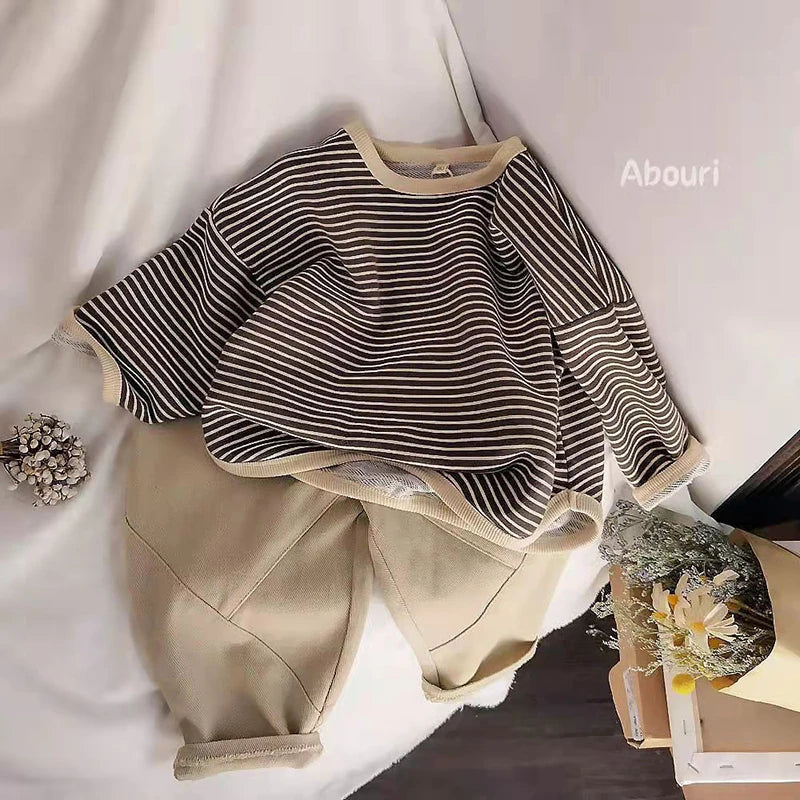 Enfants Garçon Sweat Pour Tout-Petits Filles Top Vêtements Printemps Coton T-shirt À Manches Longues Enfants Vêtements Automne 1-6Y Garçons Vêtements