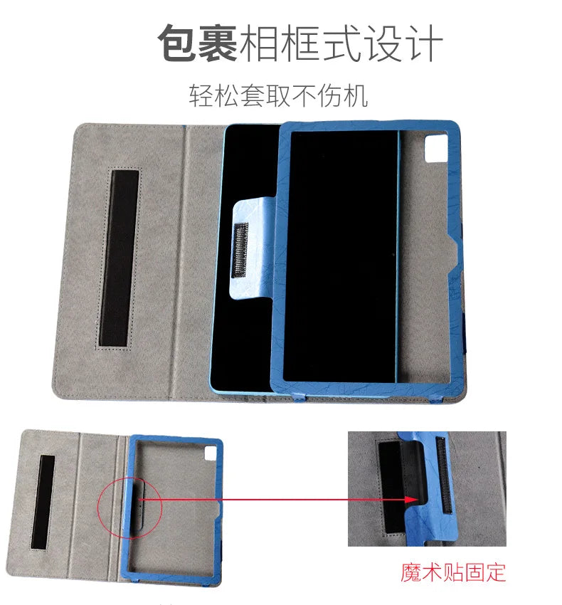 Étui pour tablette TCL 10 Tab Max 4G 10.36 Android 9296G, support pliable en cuir PU imprimé avec support de main, couverture magnétique 9295G