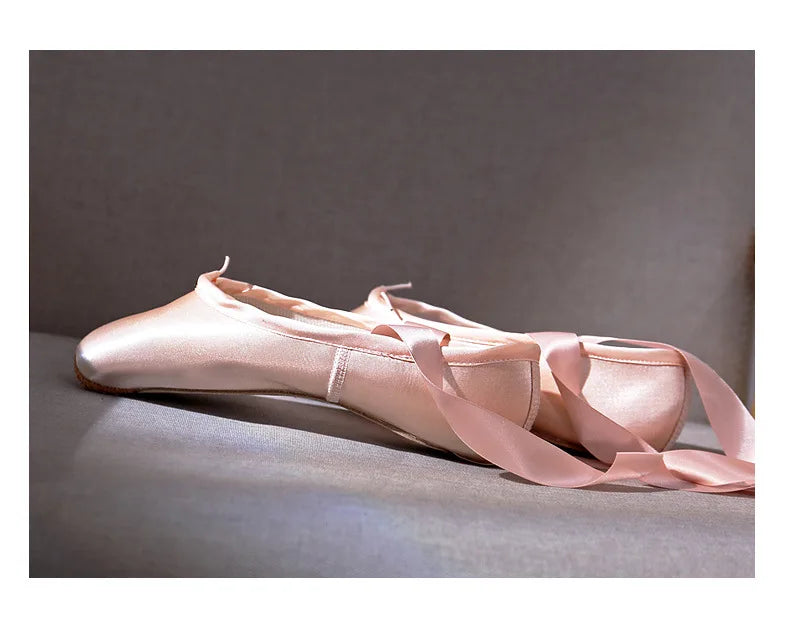 Femmes chaussures de danse de Ballet enfant et adulte chaussures de Pointe de Ballet professionnel avec rubans chaussures femme Zapatos Mujer baskets filles