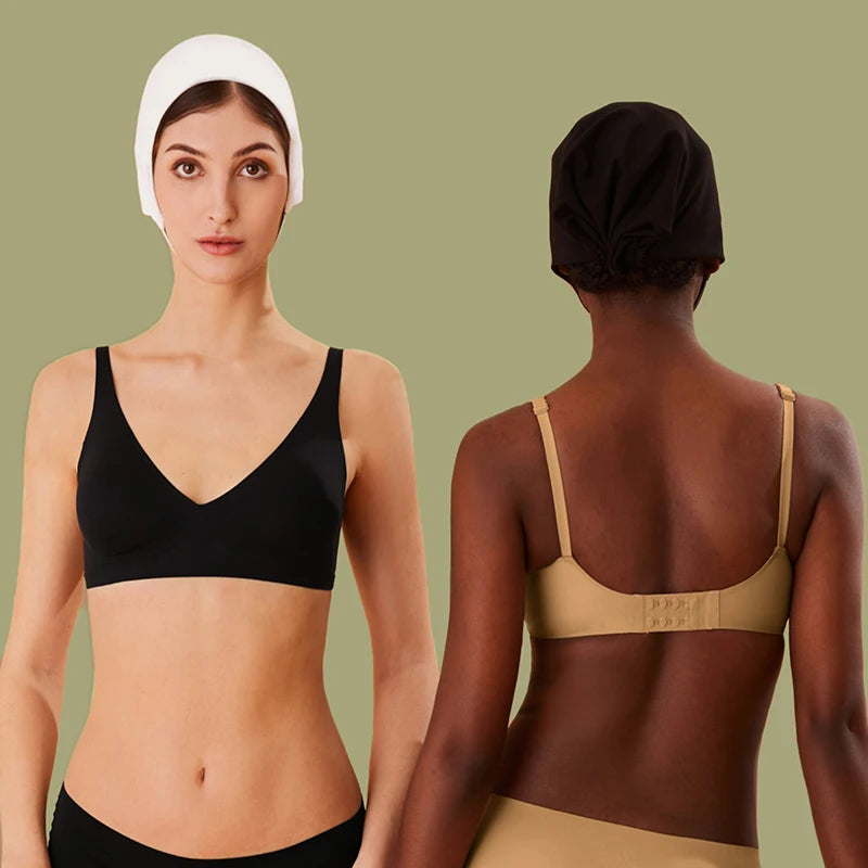 Femmes Latex soutien-gorge sous-vêtements sans couture Sexy brassières femme sans fil soutiens-gorge doux femme intimes Lingerie grande taille Bralette S-XL