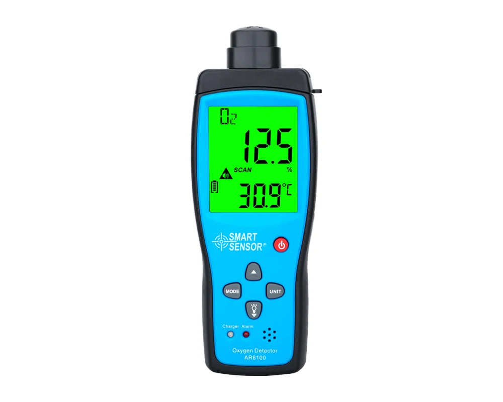Capteur Intelligent Numérique d'Oxygène, Détecteur de Gaz, Alarme Sonore et Lumineuse, Moniteur de Qualité de l'Air avec Écran LCD de Température