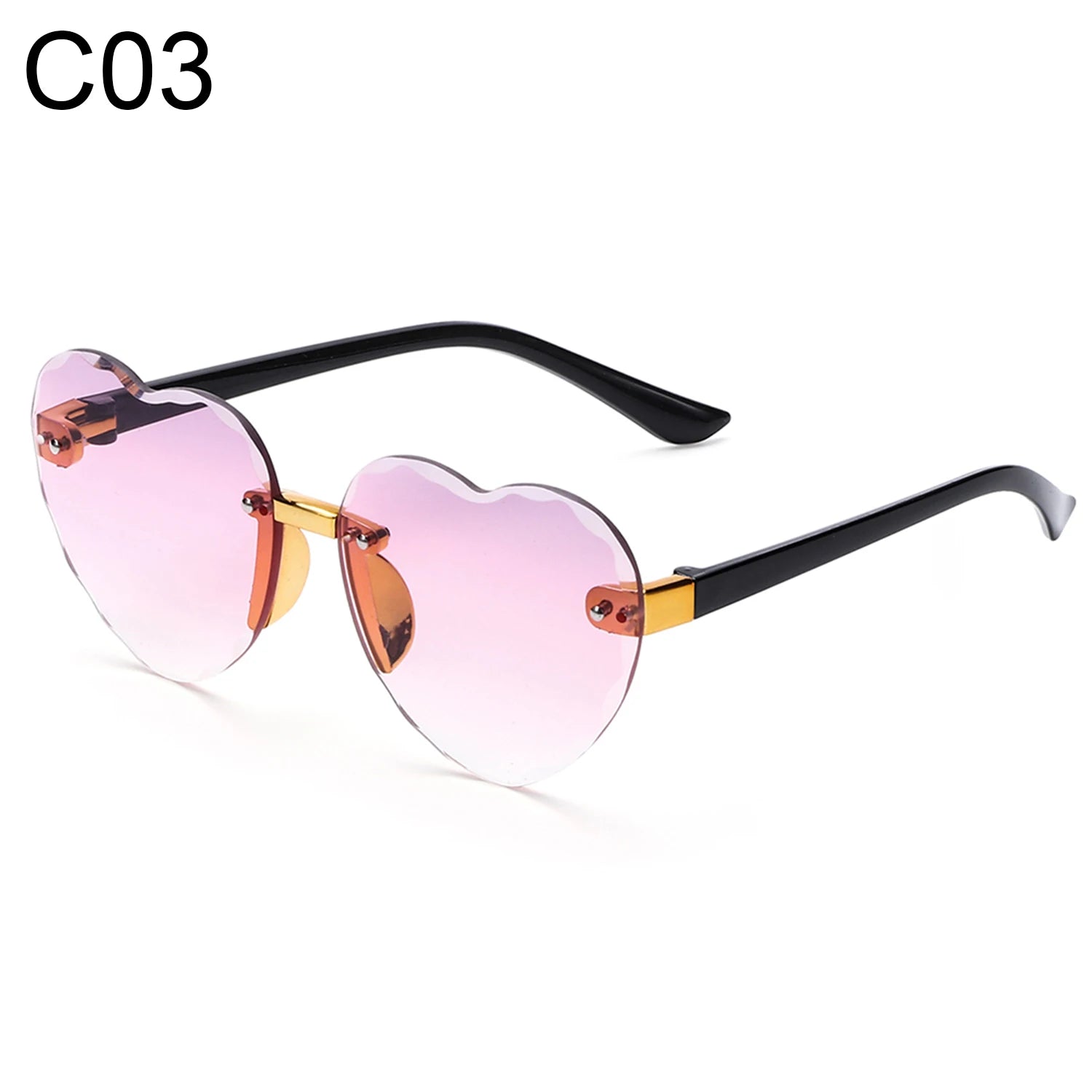 Lunettes de soleil en forme de cœur pour enfants, lentilles océArabes, lunettes de soleil pour enfants, protection UV 400, lunettes de fête et de photographie