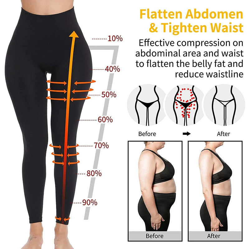 Shapewear Anti Cellulite Compression femmes Leggings jambe minceur corps Shaper taille haute ventre contrôle culotte cuisse plus mince