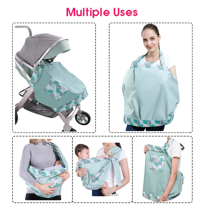 Enveloppement pour bébé, écharpe pour nouveau-né, double usage, couverture d'allaitement pour nourrissons, tissu en maille, porte-allaitement jusqu'à 130 lb (0-36M)