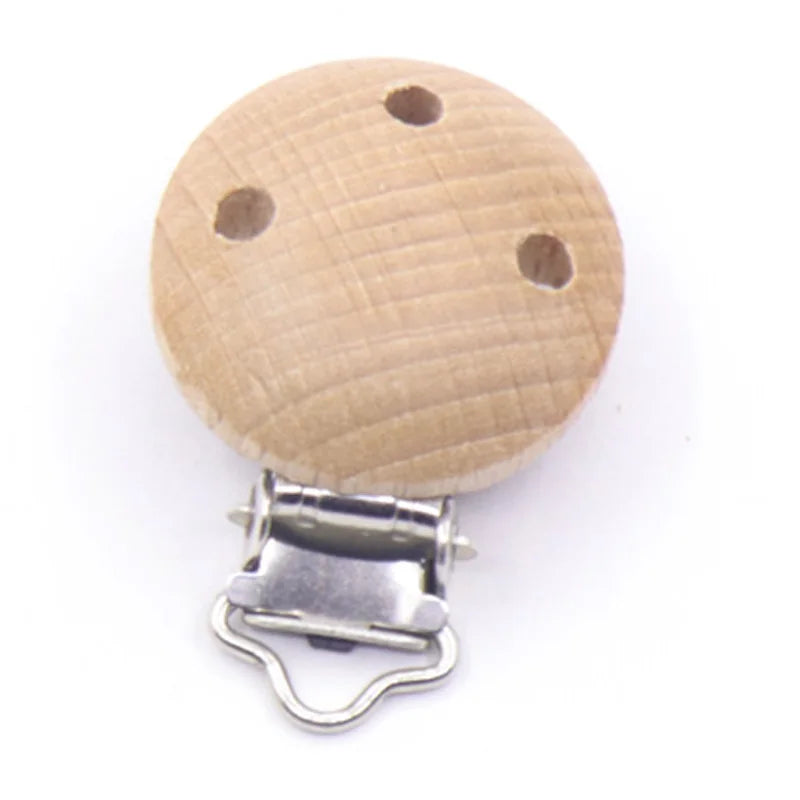 5 pièces/ensembles bébé sucette Clips sans BPA mignon modélisation hêtre attache-sucette bébé bricolage dessin animé Animal bois bûche mamelon chaîne support