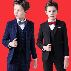 Costume de mariage formel pour garçons, Blazer de smoking pour fête de bal pour enfants, Costume de spectacle Pinao pour la journée des enfants, uniforme scolaire 2-14T