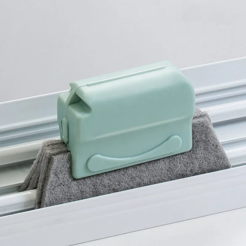 Brosse de nettoyage de rainure, chiffon de fenêtre créatif, brosse de nettoyage de fentes de fenêtre, outil de nettoyage de fentes de fenêtre