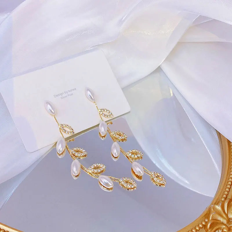 Boucles d'oreilles plaquées or véritable 14K, clous d'oreilles romantiques et élégants pour femmes, bijoux fins Glamour de qualité supérieure