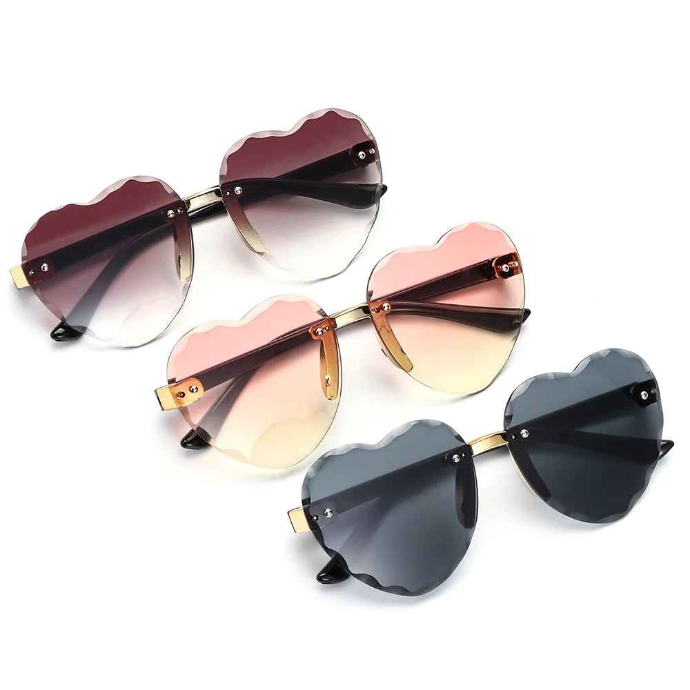 Lunettes de soleil en forme de cœur pour enfants, lentilles océArabes, lunettes de soleil pour enfants, protection UV 400, lunettes de fête et de photographie