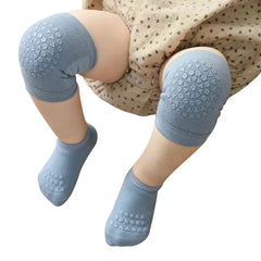 Ensemble de chaussettes et genouillères pour bébé, pour filles et garçons, couleur unie, antidérapantes, sécurité pour enfants rampantes, protection des jambes et des genoux