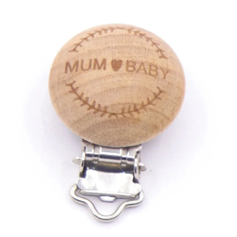 5 pièces/ensembles bébé sucette Clips sans BPA mignon modélisation hêtre attache-sucette bébé bricolage dessin animé Animal bois bûche mamelon chaîne support