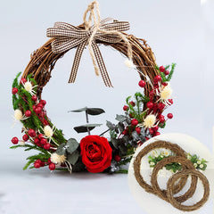 Décorations de joyeux noël pour la maison, guirlande de couronne en rotin naturel, artisanat d'arbre, accessoires de décoration de noël, printemps, mariage, nouvel an, bricolage