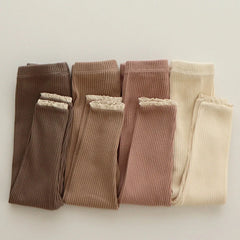 Leggings pour nouveau-né fille, vêtements pour nourrissons, en coton côtelé, solides, en dentelle, bouche de pied, pantalons slim, vêtements pour bébé