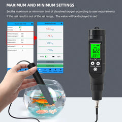 Yieryi Compteur d'oxygène dissous professionnel BLE-9100 analyseur d'oxygène dissous intelligent testeur de concentration d'oxygène