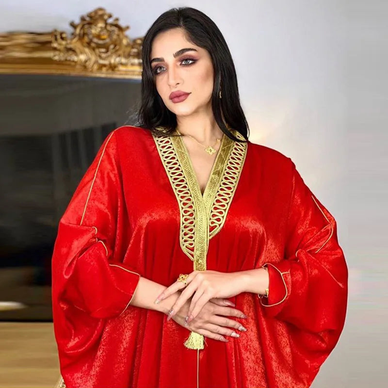 Ab015 Women's Modest Cardigan Abaya Long Muslim Robe Bat Sleeves Dubai Turkish Style Ramadan Summer Polyester Material ODM