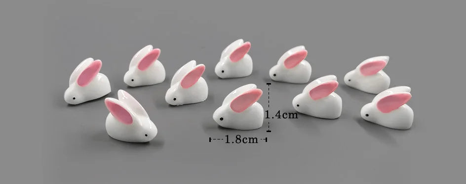 Figurine de pâques de noël, lapin blanc, carotte, bricolage, décor de chambre Kawaii, accessoires de décoration de jardin féerique miniatures modernes