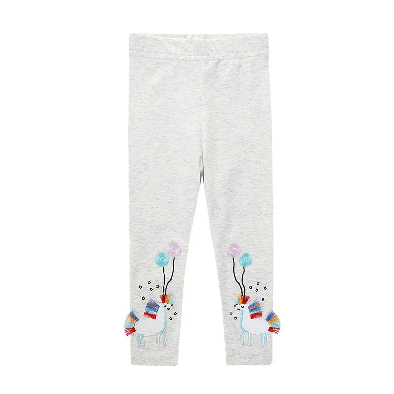 Girls' Leggings 100% Cotton Girl's Pants Girls' Skinny Pants Cartoon Print Pattern Children's Leggings Pants KF083