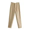 D3250 New Arrivals Women's Pants & Trousers Women High Waist Tight Solid Color Elegant Office Pants for Ladies Casual Pants