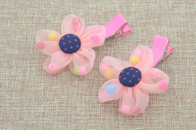 Pinces à cheveux pour enfants, 2 pièces/lot, nouvelles Barrettes de sécurité à fleurs mignonnes, Clip BB, cadeaux pour petites filles, accessoires pour cheveux pour enfants, offre spéciale