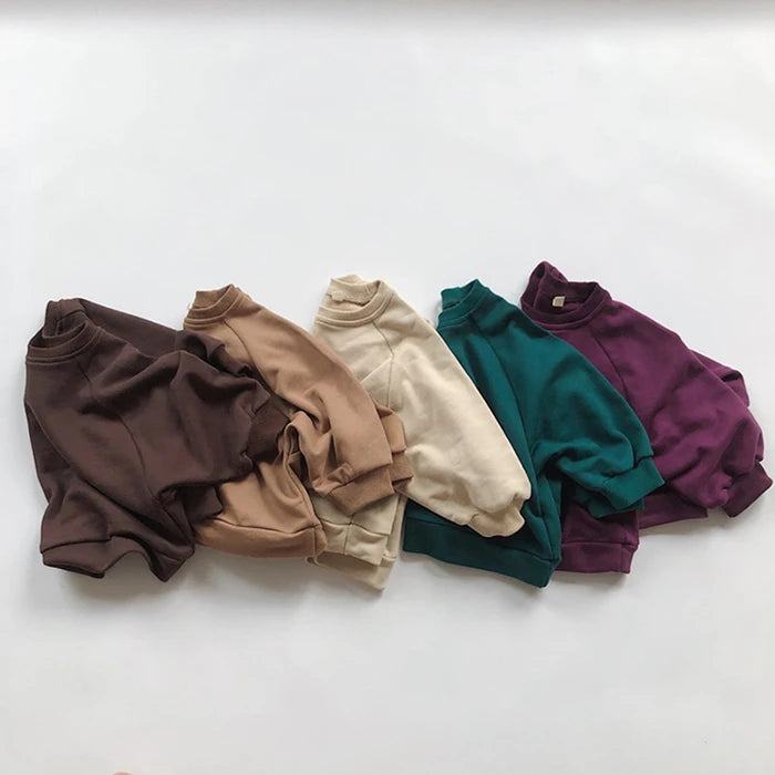 Vêtements pour enfants japon Style coréen automne printemps bébé filles garçons décontracté à manches longues sweats T-shirt enfants hauts pullover
