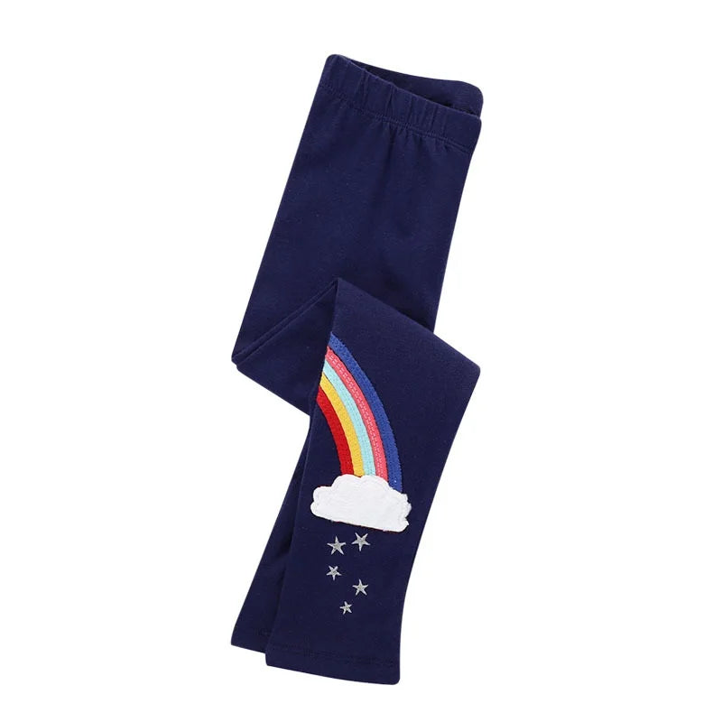 Girls' Leggings 100% Cotton Girl's Pants Girls' Skinny Pants Cartoon Print Pattern Children's Leggings Pants KF083
