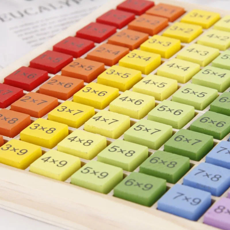 Jouets éducatifs en bois Montessori pour enfants, jouets pour bébés, Table de Multiplication 99, mathématiques préscolaires, arithmétique, outils pédagogiques, cadeau