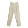 D3250 New Arrivals Women's Pants & Trousers Women High Waist Tight Solid Color Elegant Office Pants for Ladies Casual Pants
