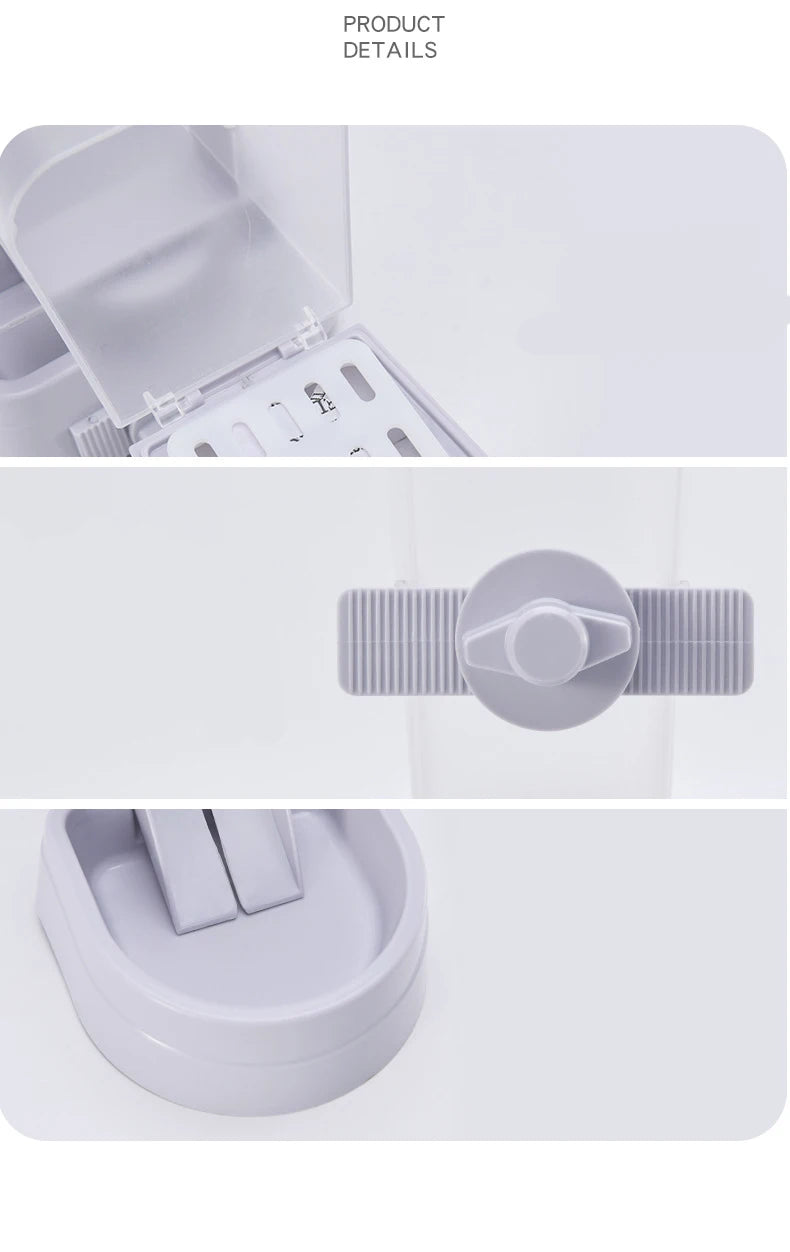 Automatic pet feeder, hanging cage, bowl, water bottle, food container, dispenser for puppies, cats, rabbits, birds, pet food product