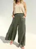 Boutique Wholesale 2024 Summer New Fashionable Solid Color Casual Loose Wide Leg Women's Pants