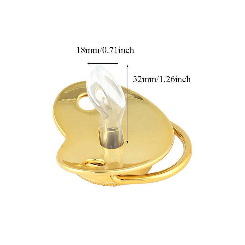 Nouveau bébé sucette sans BPA nouveau-né factice sucette enfant en bas âge infantile Silicone sucettes noir doré Bling mamelon bébé garçon filles cadeau