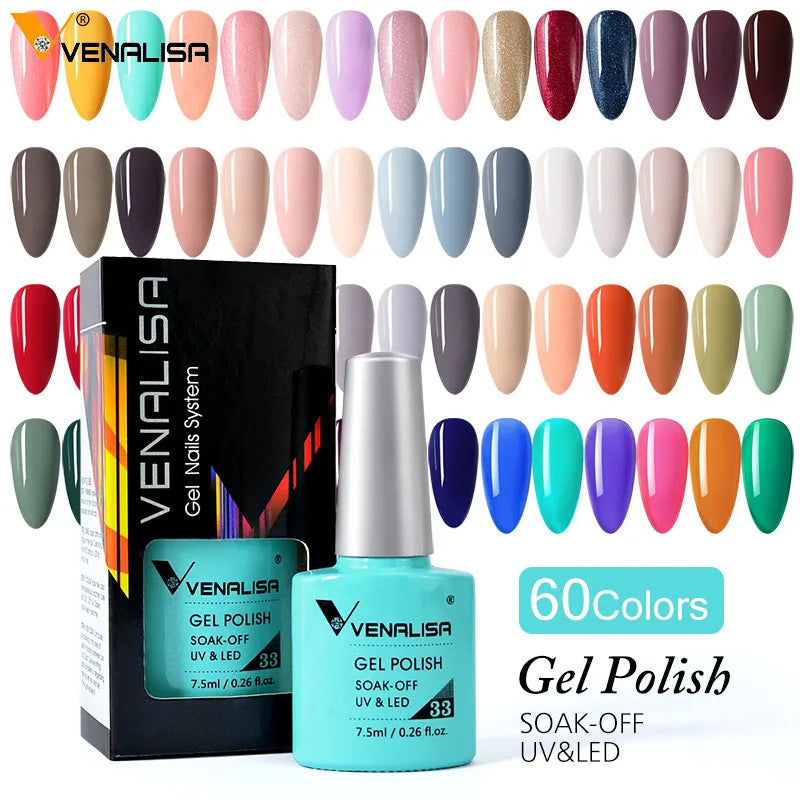 Venalisa vernis à ongles Gel à paillettes réfléchissantes couleur néon couverture complète Pigment Nail Art manucure tremper l'émail vernis Gel UV