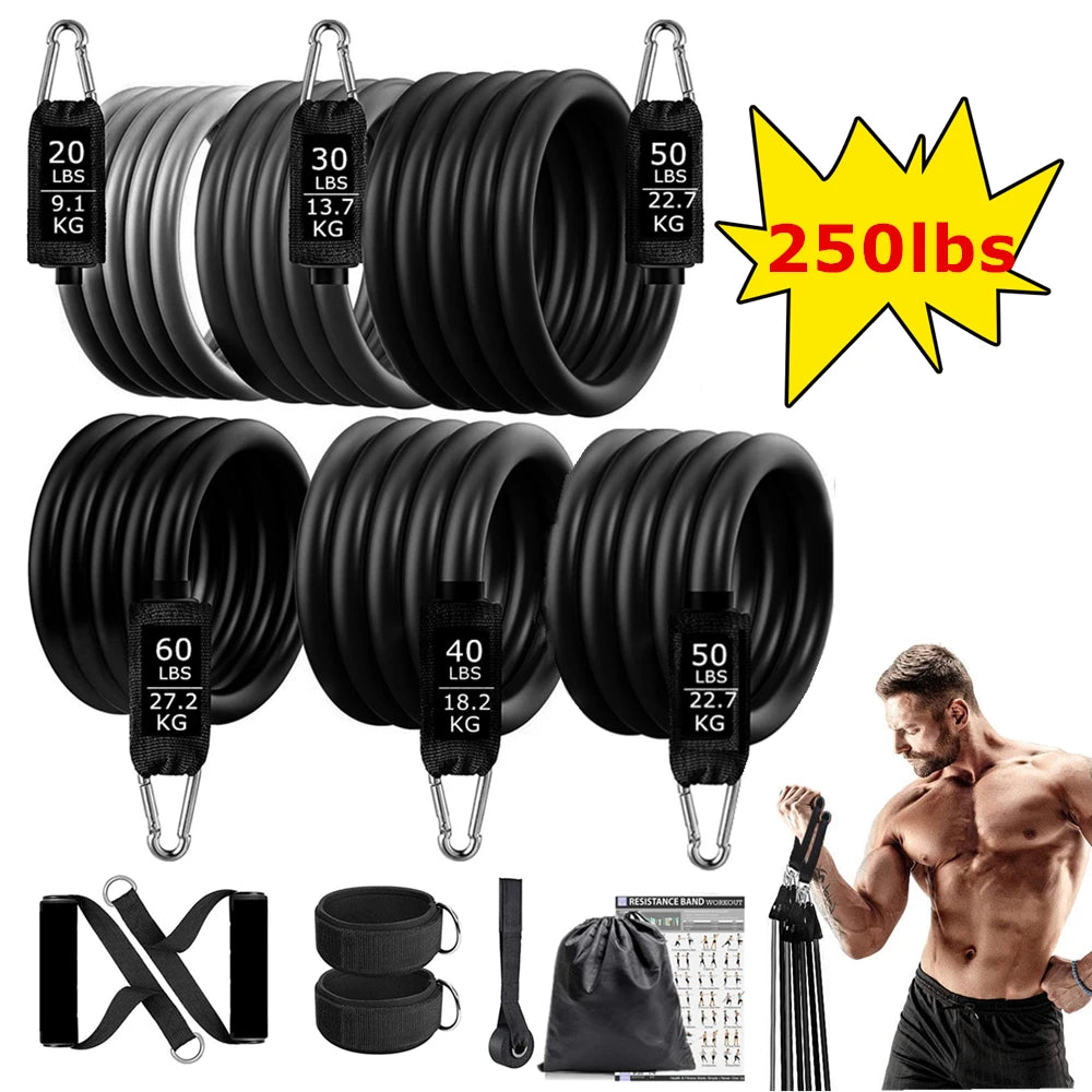Bande élastique de résistance pour butin de Fitness, 300lb, entraînement pour l'entraînement à domicile, exercice de Sport, ensemble de harnais d'haltères, équipement d'extension