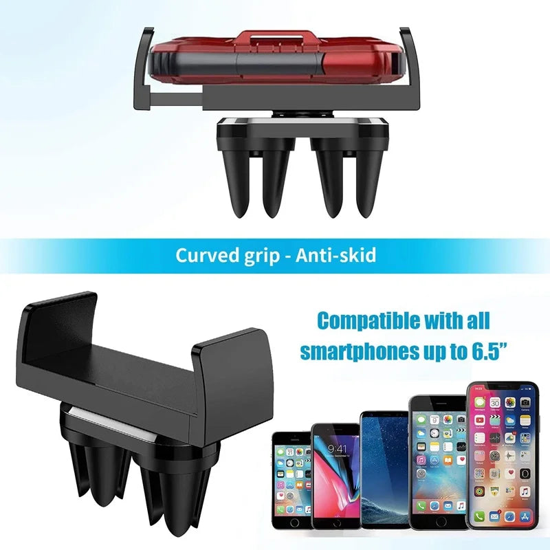 Support de téléphone universel pour voiture, pour iPhone XS 8 11 12 13 14 15 Pro Max, Clip de montage pour grille d'aération, Support de téléphone pour voiture, Smartphone