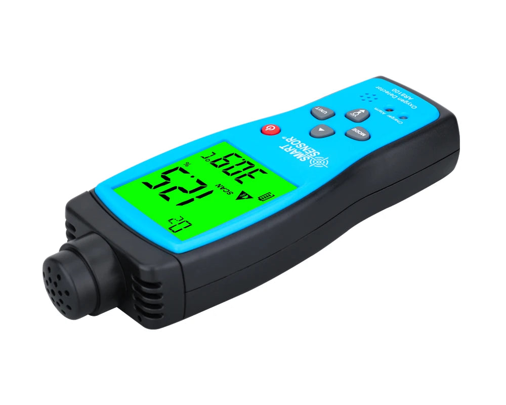 Capteur Intelligent Numérique d'Oxygène, Détecteur de Gaz, Alarme Sonore et Lumineuse, Moniteur de Qualité de l'Air avec Écran LCD de Température