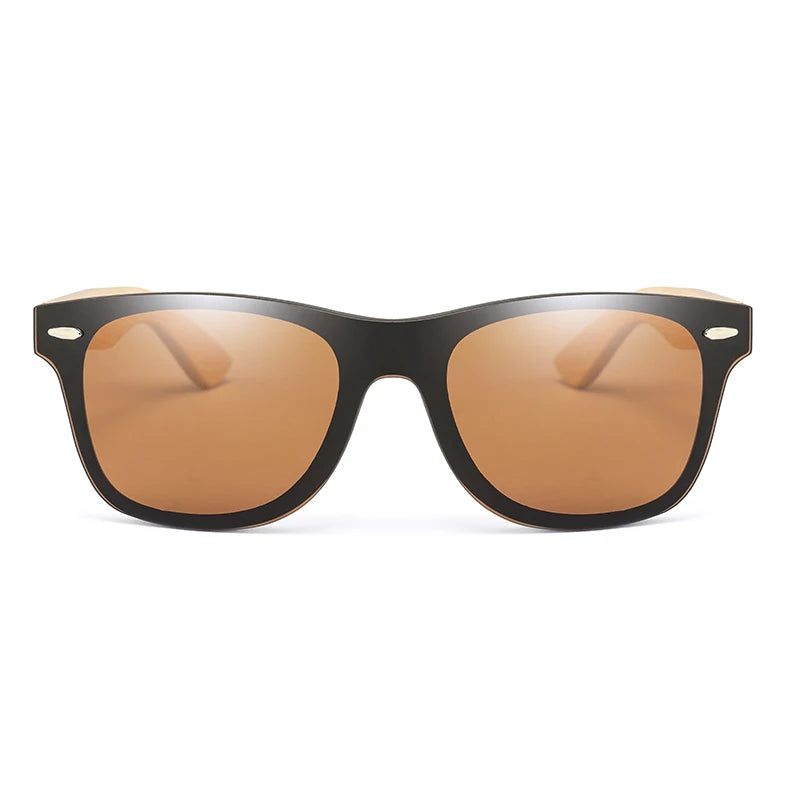 Lunettes De soleil en bois hommes femmes carré bambou femmes pour femmes hommes miroir lunettes De soleil surdimensionné rétro De Sol Masculino à la main