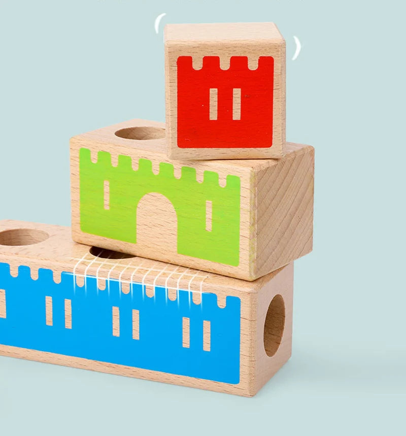 Puzzle en bois Montessori pour enfants, château de rêve changeant de bois, bloc de construction, jeu d'entraînement IQ, cadeau de pensée logique, jouets pour enfants