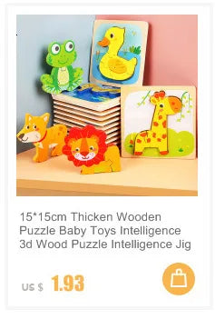 Puzzle en bois de petite taille, jouets Montessori pour bébé, jeu de société 3D, jouets éducatifs, cadeau pour enfants, 9 pièces