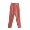 D3250 New Arrivals Women's Pants & Trousers Women High Waist Tight Solid Color Elegant Office Pants for Ladies Casual Pants