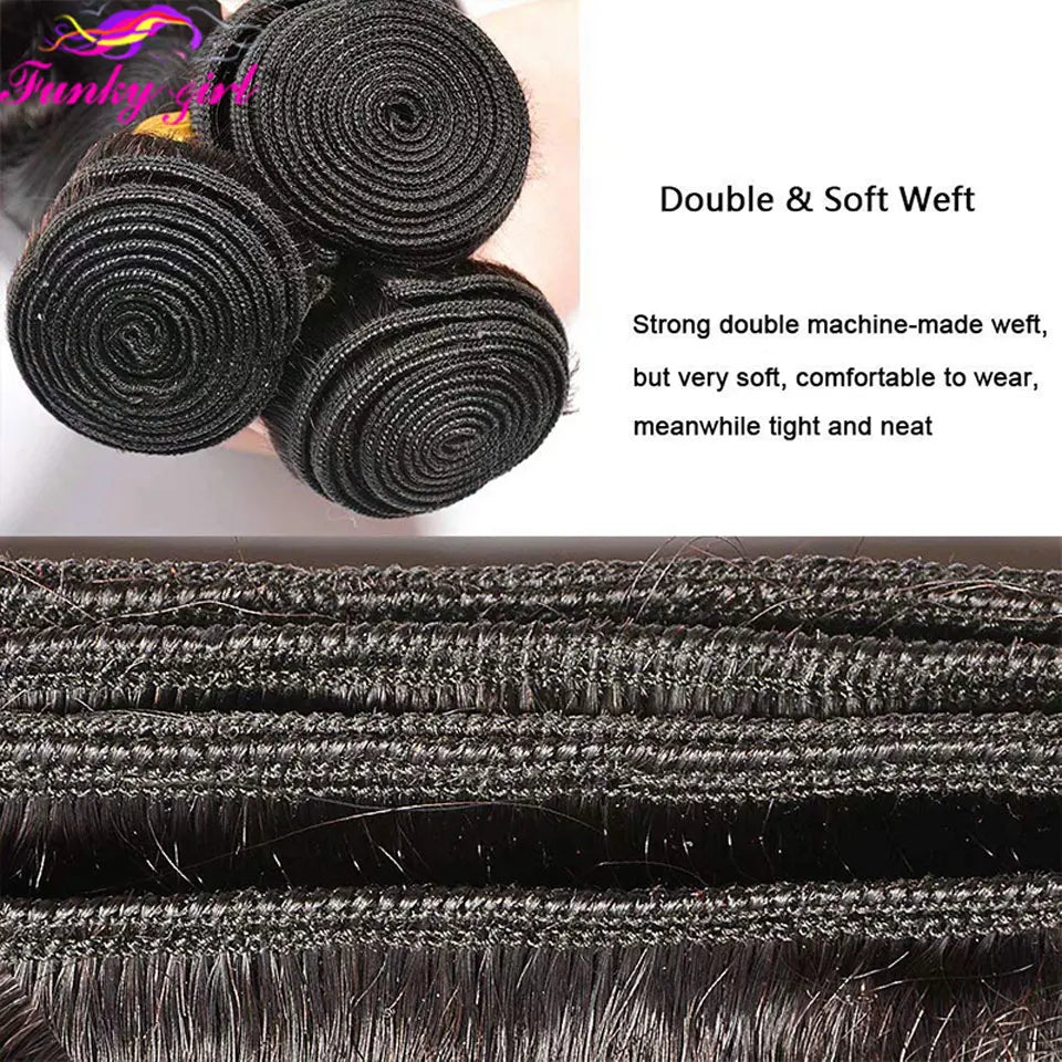 10A cheveux brésiliens os cheveux raides 1B/30 cheveux humains armure faisceaux deux tons cheveux paquets Ombre cheveux raides 3 pièces Extensions