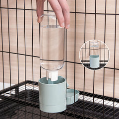 Automatic pet feeder, hanging cage, bowl, water bottle, food container, dispenser for puppies, cats, rabbits, birds, pet food product