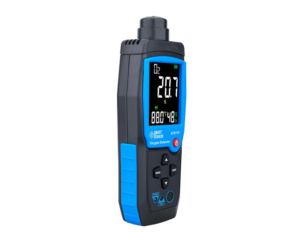 Capteur Intelligent Numérique d'Oxygène, Détecteur de Gaz, Alarme Sonore et Lumineuse, Moniteur de Qualité de l'Air avec Écran LCD de Température