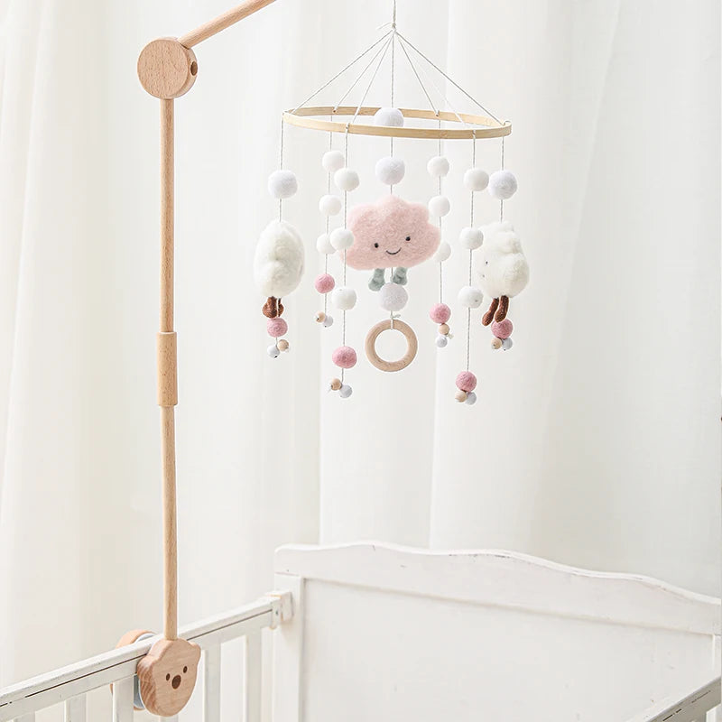 Hochets pour nouveau-né de 0 à 12 mois, jouets en feutre doux, cloche de lit de baleine, berceau Mobile suspendu, carrousel Musical, jouet pour garçons et filles, cadeau