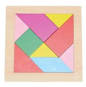 Planche en bois Puzzle enfants éducatif mathématiques Tangram Puzzles jeu jouets pour adultes enfants
