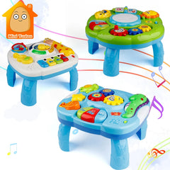 Table musicale jouets pour bébé Machine d'apprentissage jouet éducatif Table d'apprentissage musical jouet Instrument de musique pour enfant en bas âge 6 mois +