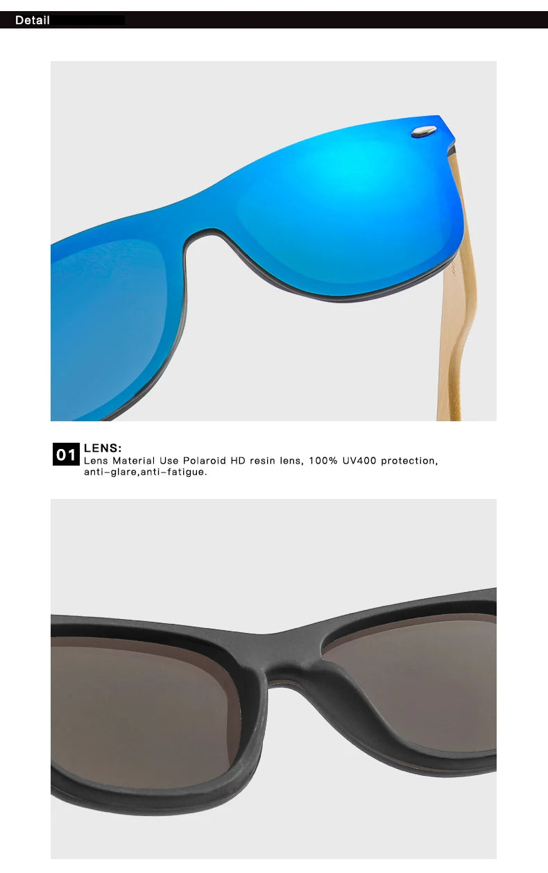 Lunettes De soleil en bois hommes femmes carré bambou femmes pour femmes hommes miroir lunettes De soleil surdimensionné rétro De Sol Masculino à la main