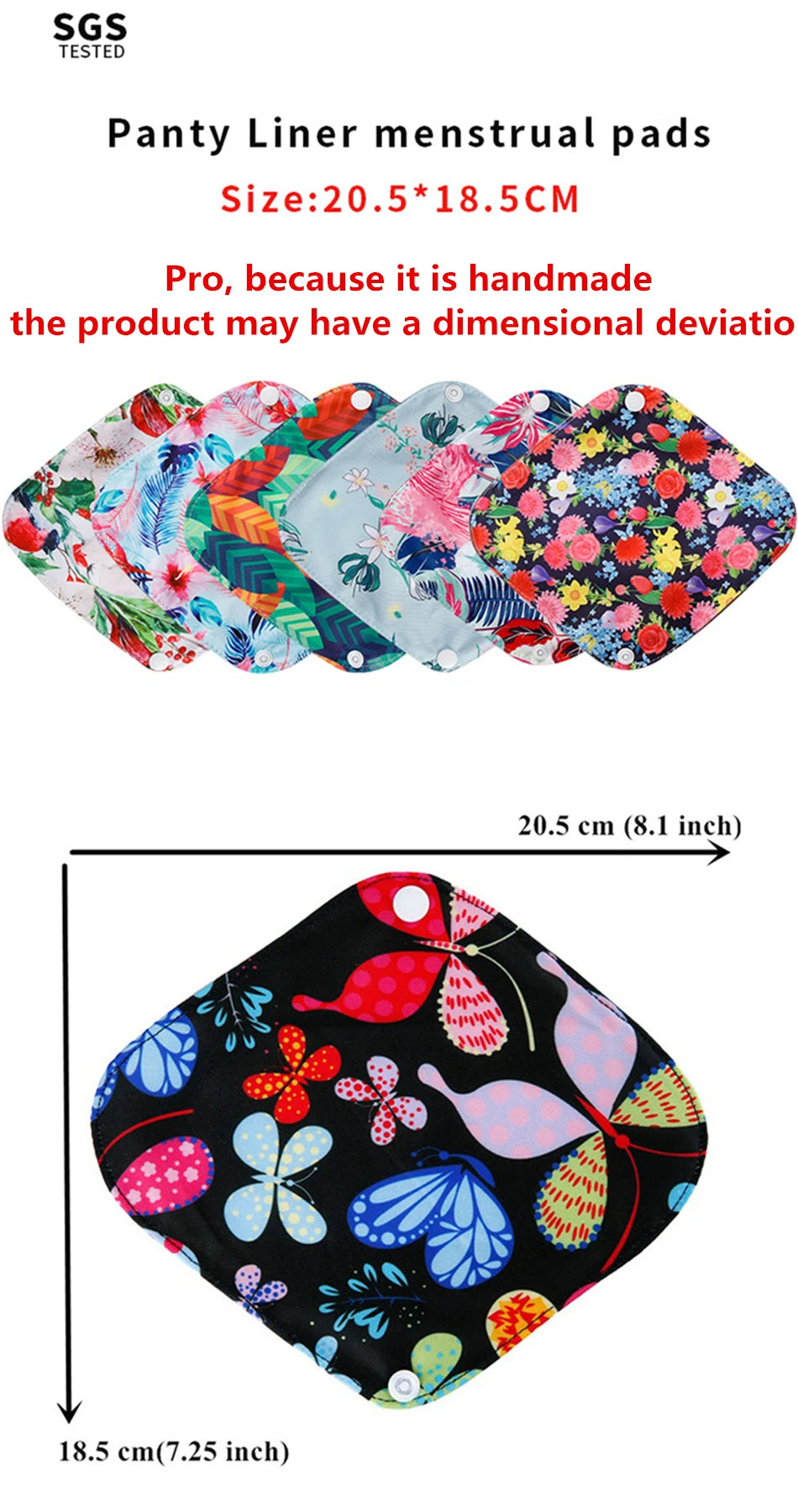 Serviettes hygiéniques réutilisables au charbon de bambou, 10 pièces, doublure de culotte lavable, serviettes menstruelles en coton pour maman et maternité