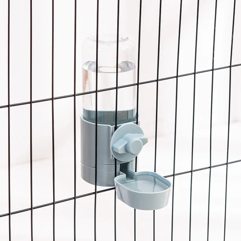 Automatic pet feeder, hanging cage, bowl, water bottle, food container, dispenser for puppies, cats, rabbits, birds, pet food product